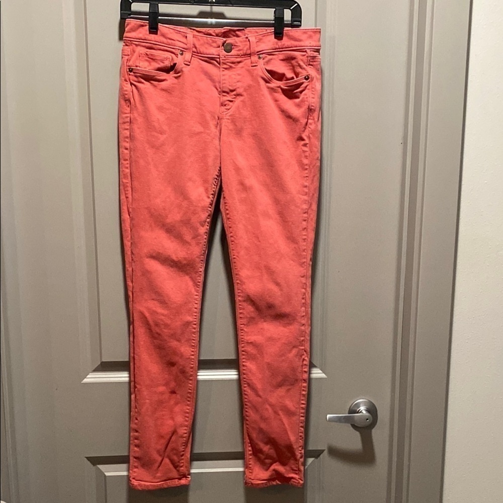 LOFT Pink Skinny Jeans Stretch Denim Size 6